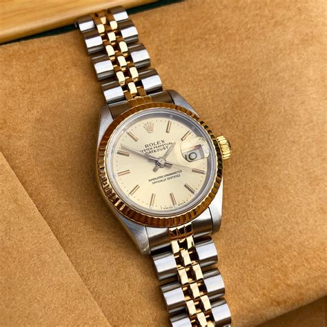 rolex pre-owned datejust champagne dial ladies jubilee bracelet watch|rolex datejust 41mm jubilee bracelet.